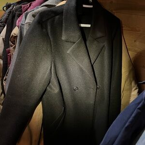 Vero Moda Men's Elegant Black Pea Coat